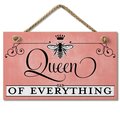 Highland Woodcrafters Queen Of Everything Hanging Sign 9.5 x 5 4103192